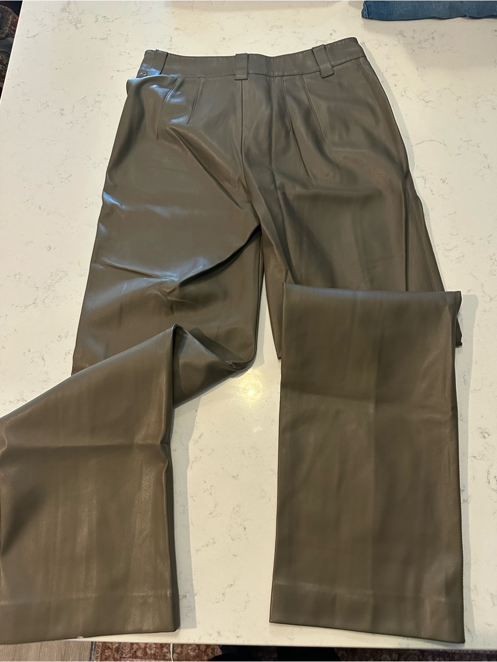 Zara Wide-Leg Faux Leather Pants - Picture 3 of 3